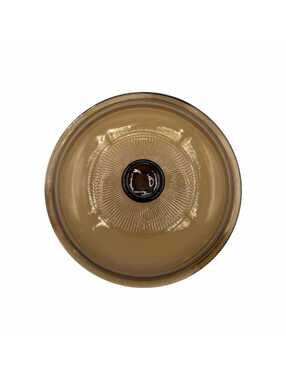 Vintage Corning Pyrex Visions 7.25” Amber Glass Replacement Lid V1.5C